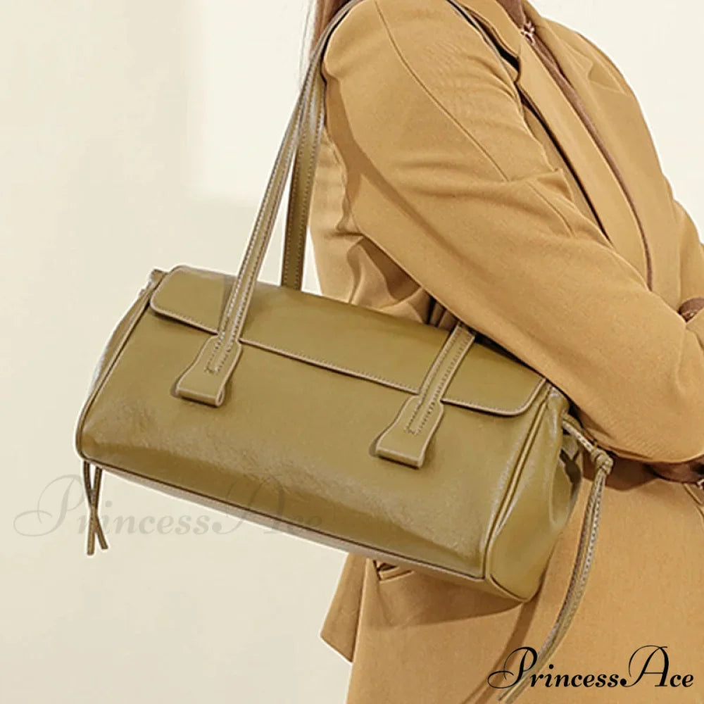 Cow Authentic Leather Deluxe Satchel Shoulder Bag