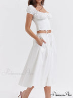 Cowgirl Aesthetics Drawstring Trendy Corset Crop Top