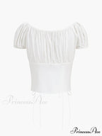 Cowgirl Aesthetics Drawstring Trendy Corset Crop Top