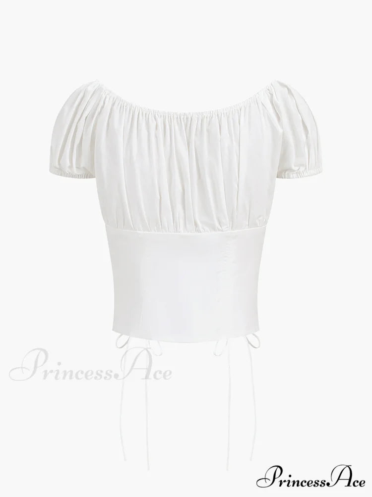 Cowgirl Aesthetics Drawstring Trendy Corset Crop Top