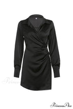 Cowl Neck Ruched Dress