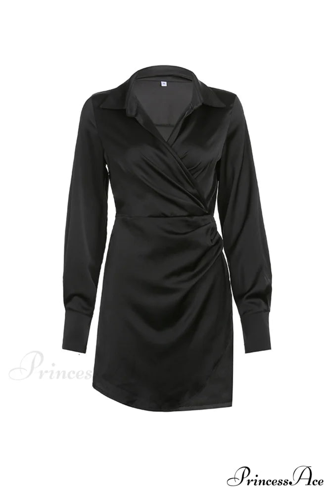 Cowl Neck Ruched Dress