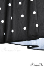 Cowl Neck Slit Dress with Polka Dots