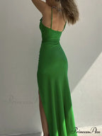 Cowl Neck Split Trendy Party Maxi Dress
