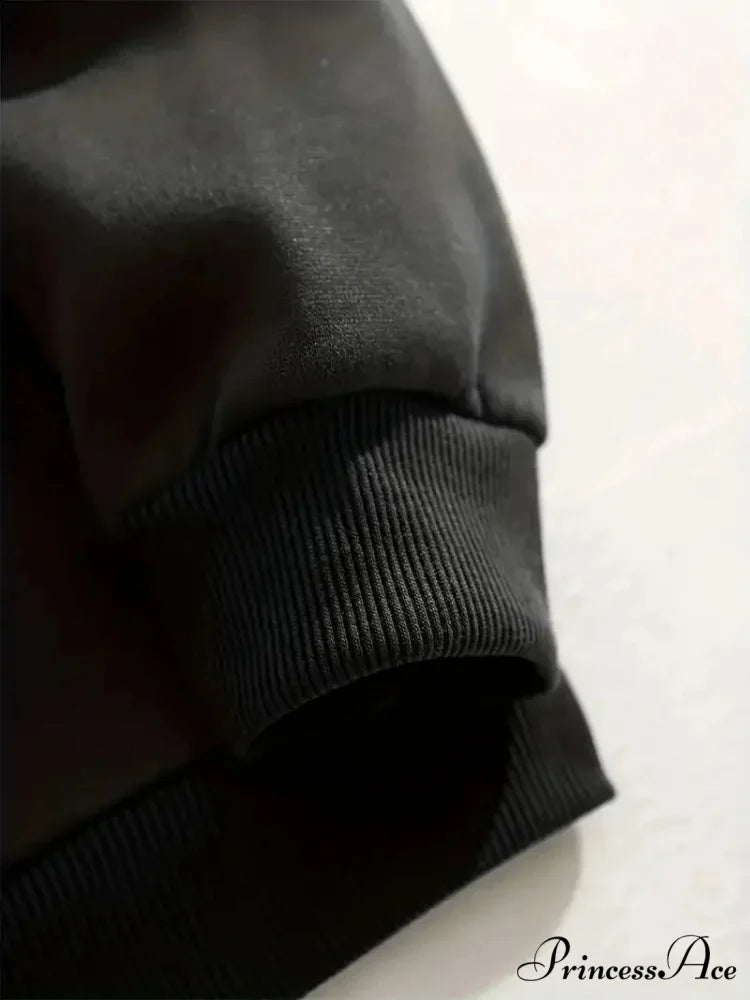 Cozy Casual Pullover Santa Pattern Fall Winter Christmas Hoodie