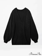 Cozy Stylish Autumn Winter Mid-length Knitwear Sweater Jacket Cardigan