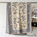 Cozy Wrap Cashmere Blossom Pattern Scarf