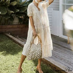 Cream Cotton Extended Lace Gown