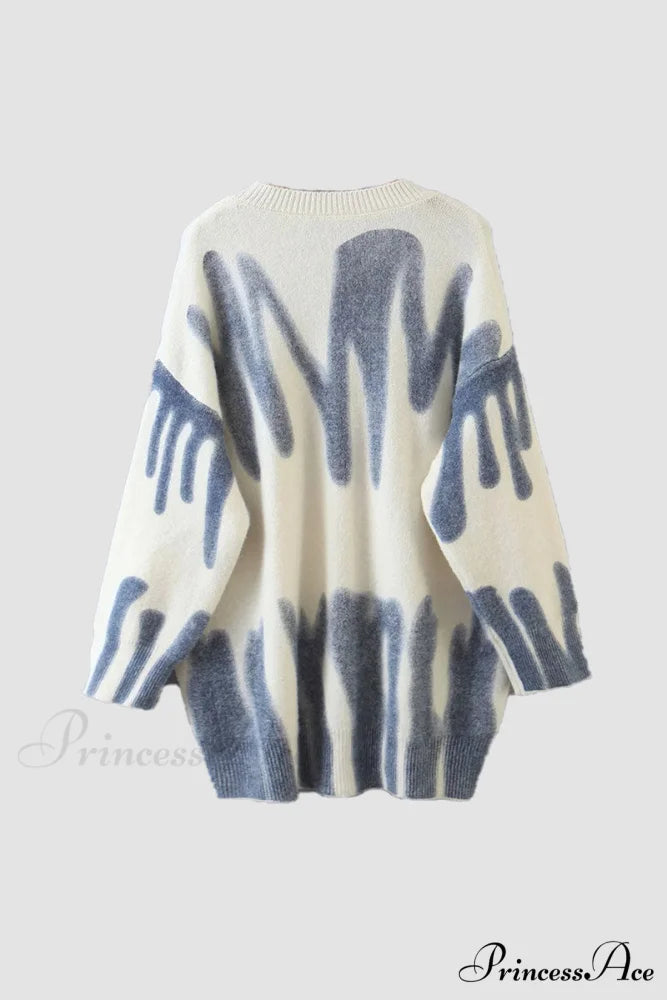 Crew Neck Jumper with Pattern