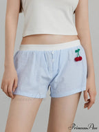 Crimson Banded Stretchy Waist Short