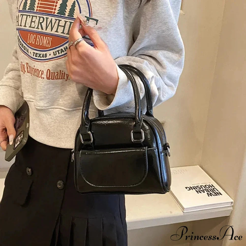 Crimson Firm Faux Leather Underarm Shoulder Bag