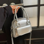 Crimson Firm Faux Leather Underarm Shoulder Bag