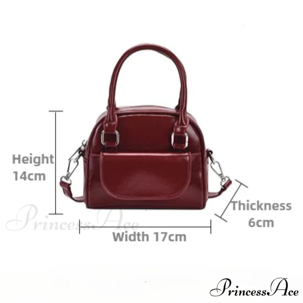 Crimson Firm Faux Leather Underarm Shoulder Bag