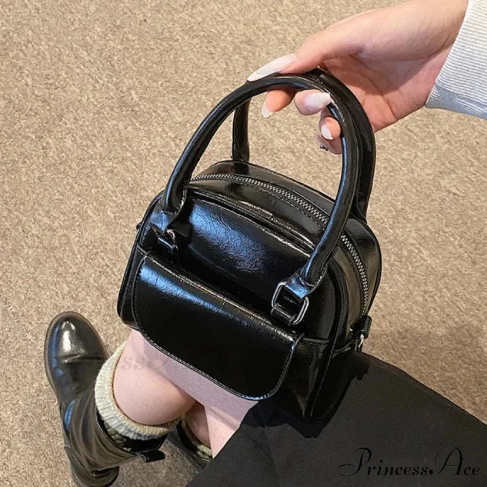 Crimson Firm Faux Leather Underarm Shoulder Bag