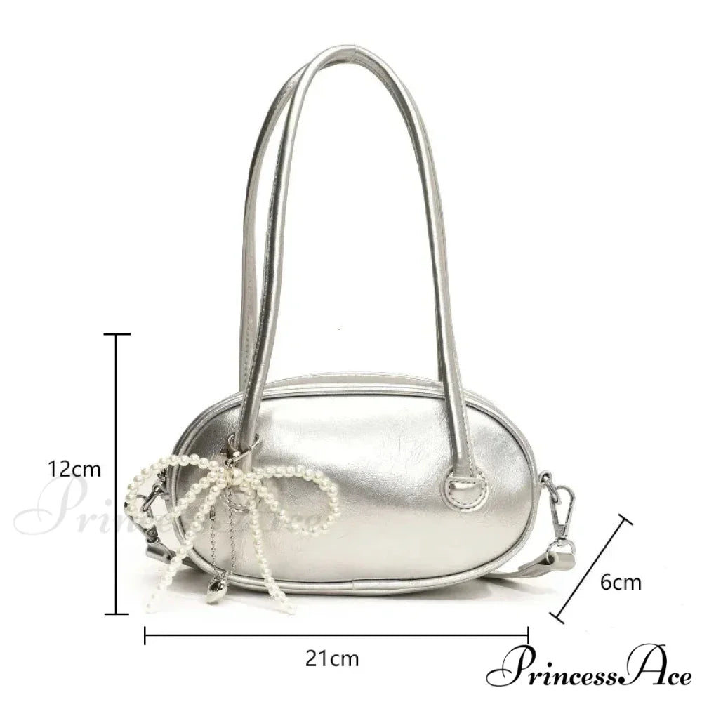 Crimson Informal Korean Fashion Armpit Shoulder Bag