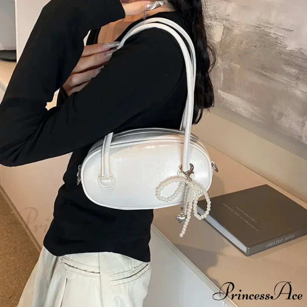 Crimson Informal Korean Fashion Armpit Shoulder Bag