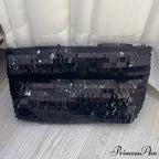 Crimson Sparkling Leather Clutch Bag Wristlet