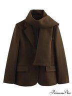 Crimson Woolen Mix Suit Jacket