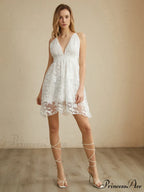 Criss Cross Double Trendy Layers Backless Short Dress