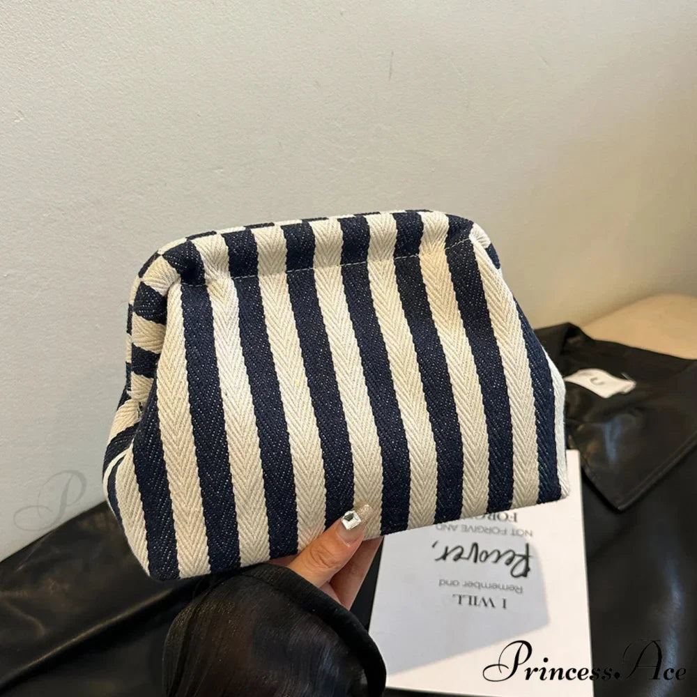 Crochet Canvas Multicolored Summer Clutch