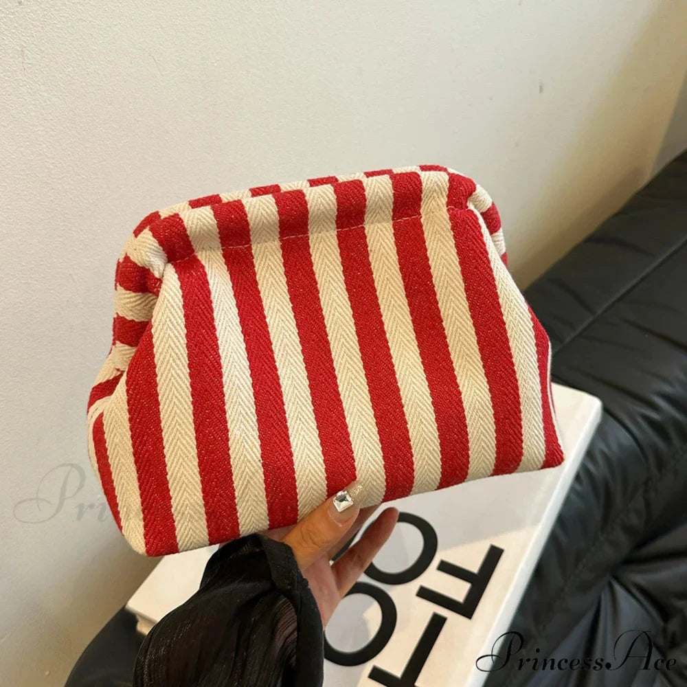 Crochet Canvas Multicolored Summer Clutch