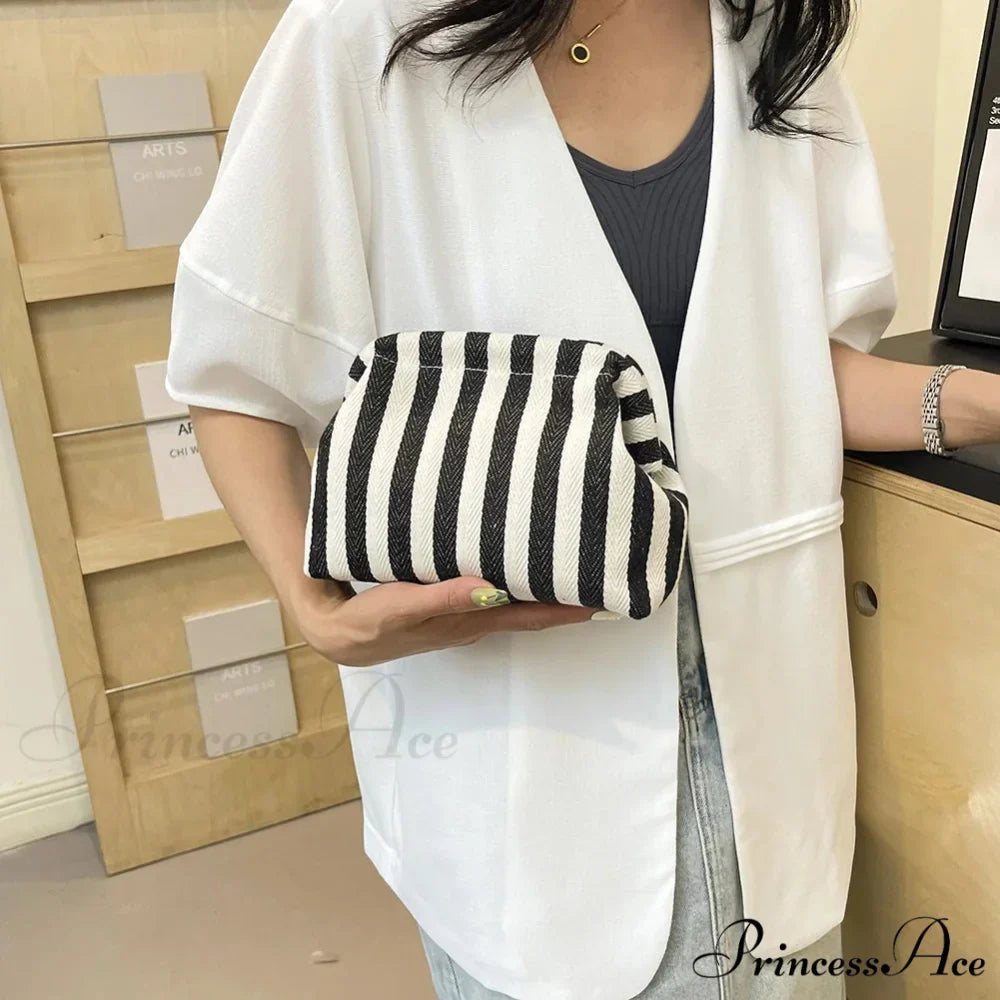 Crochet Canvas Multicolored Summer Clutch