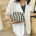 Crochet Canvas Multicolored Summer Clutch