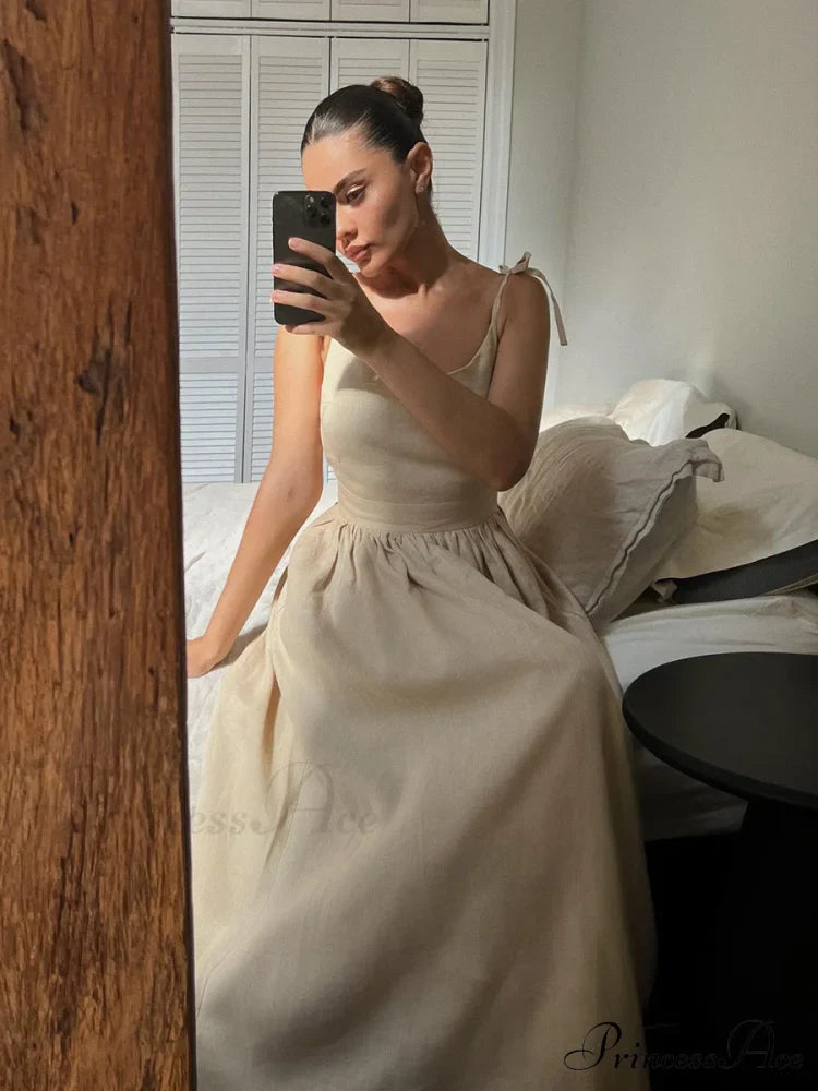 Crochet Cutie Stylish Linen Maxi Dress