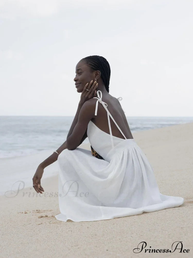 Crochet Cutie Stylish Linen Maxi Dress