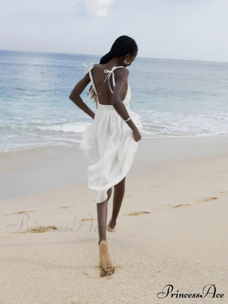 Crochet Cutie Stylish Linen Maxi Dress