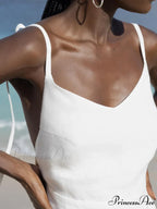 Crochet Cutie Stylish Linen Maxi Dress