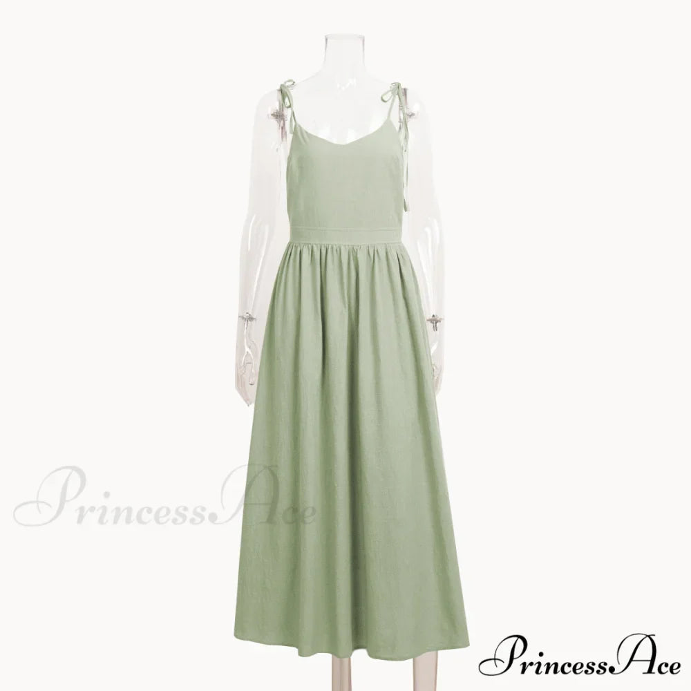 Crochet Cutie Stylish Linen Maxi Dress