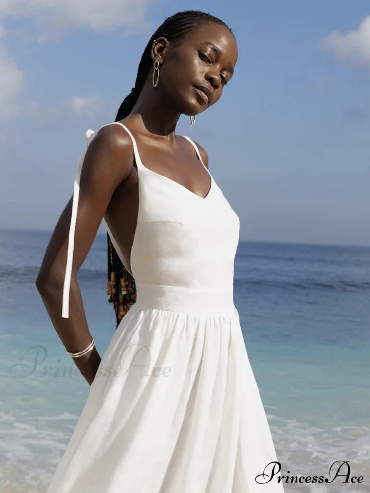 Crochet Cutie Stylish Linen Maxi Dress