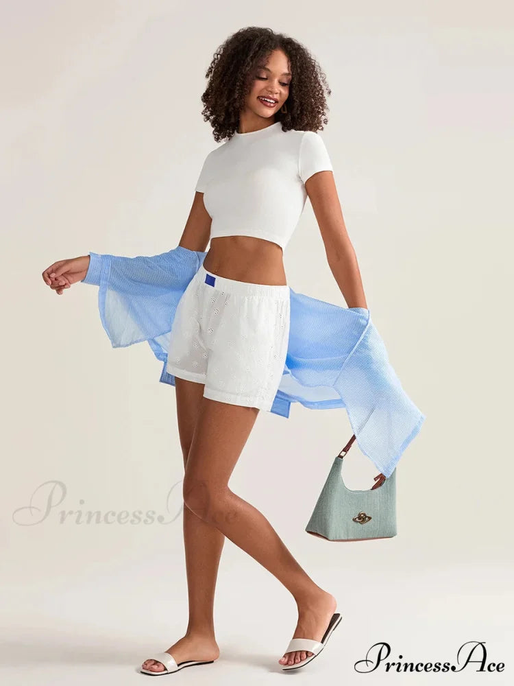 Crochet Empty Broad Leg Short