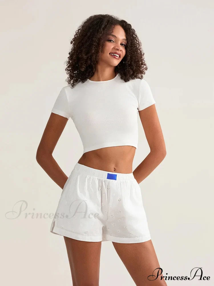 Crochet Empty Broad Leg Short