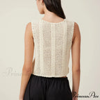 Crochet Empty V-Neck Crop Top