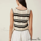 Crochet Empty V-Neck Crop Top