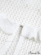 Crochet Eyelet Graceful Fly Away Cardigan