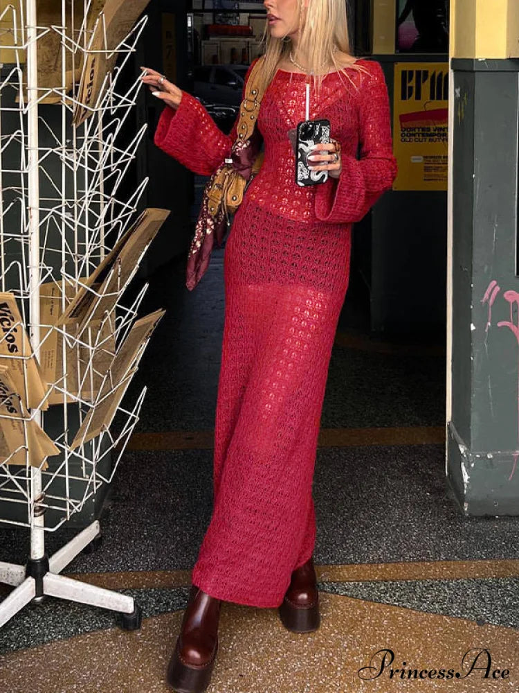 Crochet Fringed Graceful Wrap Skirt