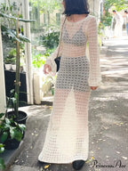 Crochet Fringed Graceful Wrap Skirt