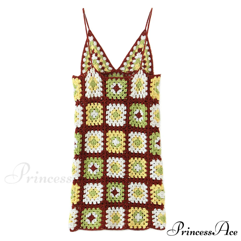 Crochet Knit Graceful Flower Straight-Leg Pants