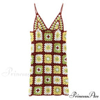 Crochet Knit Graceful Flower Straight-Leg Pants