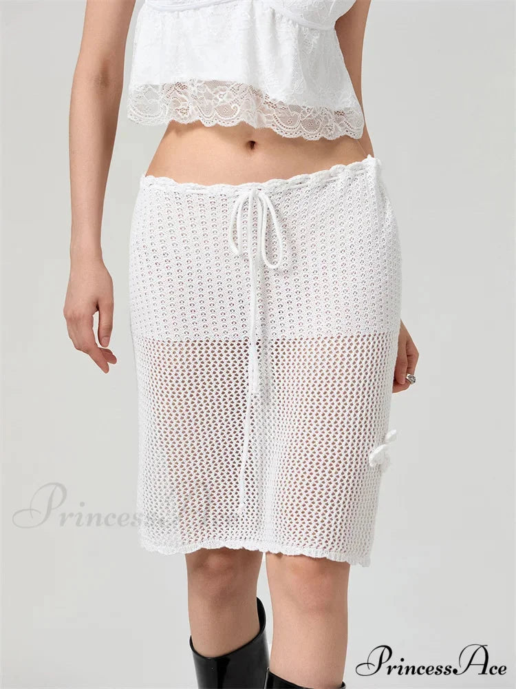 Crochet Three-Dimensional Blossom Patchwork Skirt