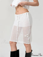 Crochet Three-Dimensional Blossom Patchwork Skirt