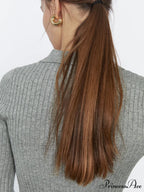 Cropped Knit Graceful Polo Shirt