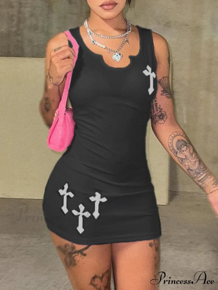 Cross Over Slit Trendy Distressed Denim Maxi Skirt