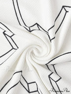 Cross Pattern Crochet Hollow Modern Long Sleeve Knit Top