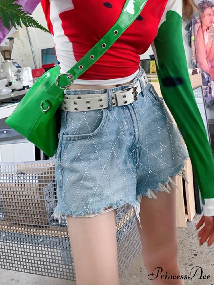 Crossed Tattered Cleansed Denim Short