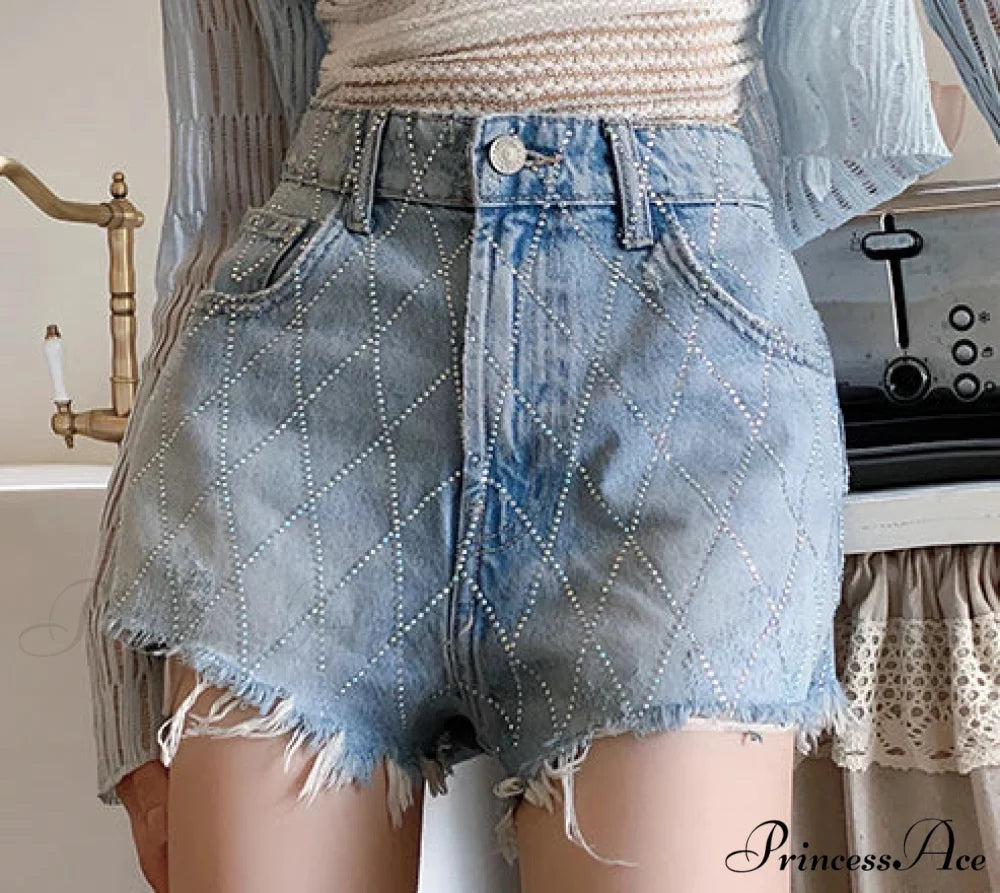 Crossed Tattered Cleansed Denim Short