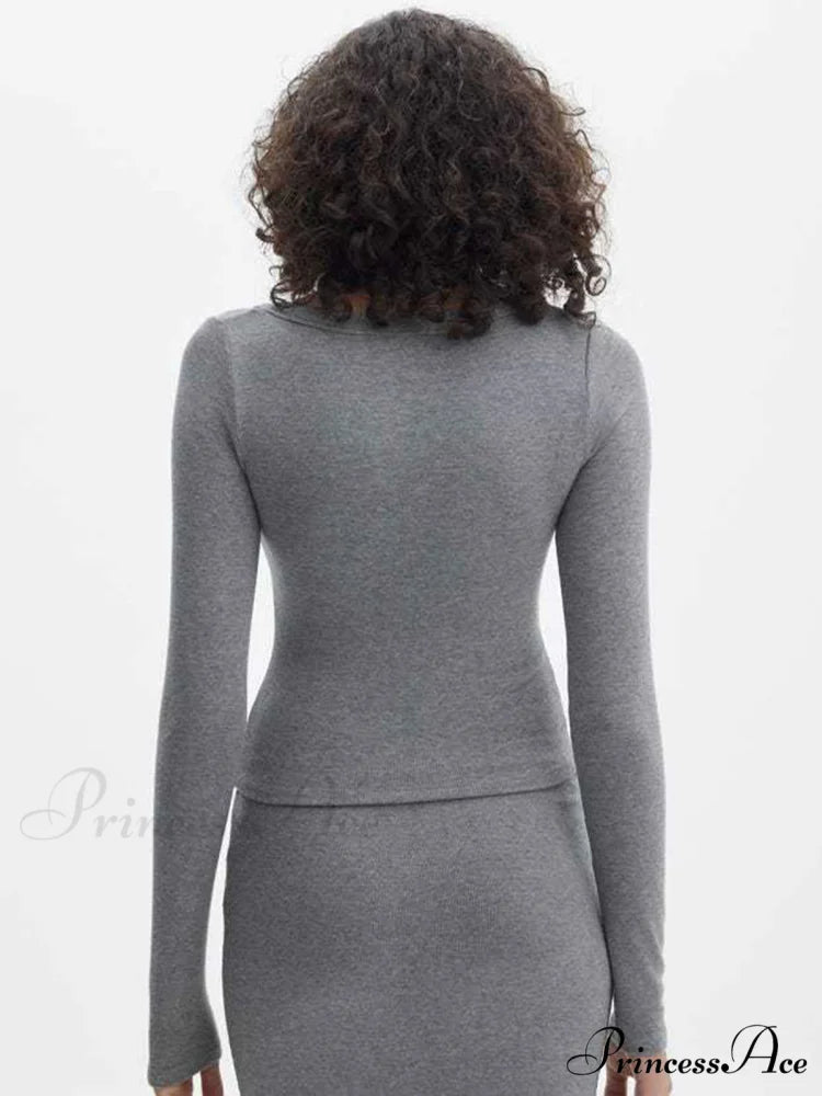 Crush Long Graceful Sleeve Crop Top